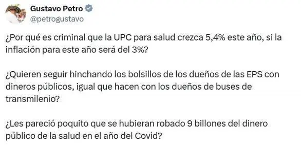 Trino del presidente Gustavo Petro. Foto: Redes Sociales @petrogustavo