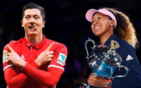 El delantero polaco Robert Lewandowski y tenista japonesa, Naomi Osaka, exaltados como los mejores del año. FOTO Aips/Getty