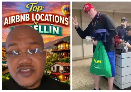 A la izquierda alias Chill Capo, el supuesto influencer gringo. A la derecha Samuel McVey, implicado en desmanes en los colegios de Las Palmas y Llanogrande. FOTO: Cortesía