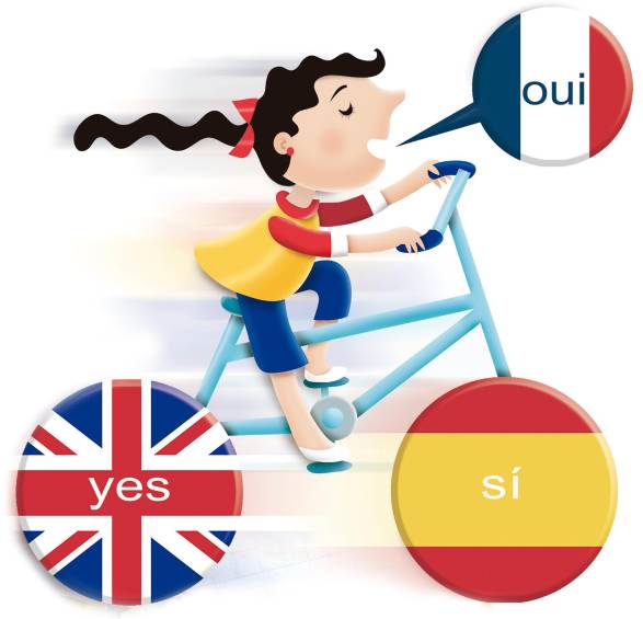 De los estudiantes colombianos menores de 15 años, el 33,1 % hablan dos o más idiomas, incluida su lengua materna, según el informe PISA de octubre de 2020. ILUSTRACIÓN ELENA OSPINA.