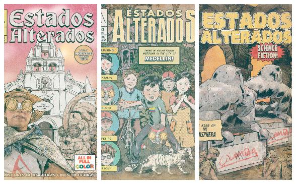 Tres posters conmemorativos, que simbolizan el pasado, presente y futuro de la banda, fueron diseñados por el colectivo Cabrón James para la celebración y están a la venta en la página de Estados Alterados. FOTO cortesía cabrón james