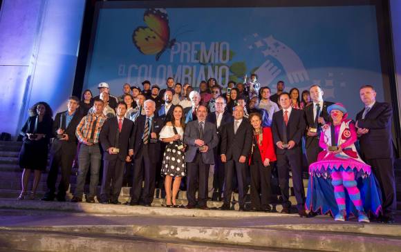 Un recuerdo de la ceremonia de entrega de EL COLOMBIANO Ejemplar 2017. Foto Archivo
