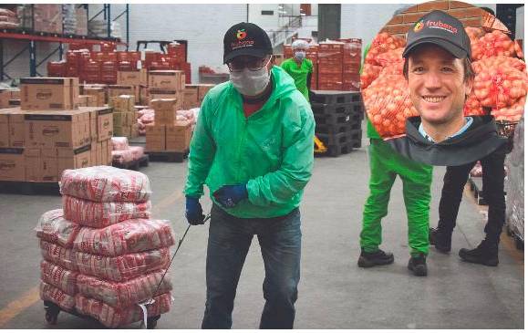Matías Troncar, country manager de Frubana, dijo que ya le compran de manera directa a 1.000 productores del agro. FOTO cortesía