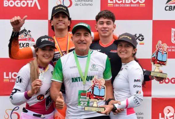 Los antioqueños lograron una destacada actuación en la Copa Nacional GW Shimano de BMX, disputada en Bogotá. FOTO: Cortesía