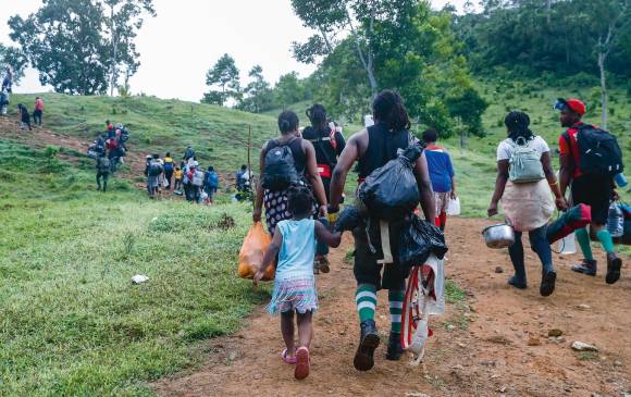 Migrantes en El Darién. FOTO: Manuel Saldarriaga