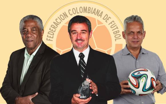 Francisco Maturana, Luis Fernando Montoya y Reinaldo Rueda, los técnicos colombianos con mejores logros en la máxima categoría. FOTOs ARCHIVO EC