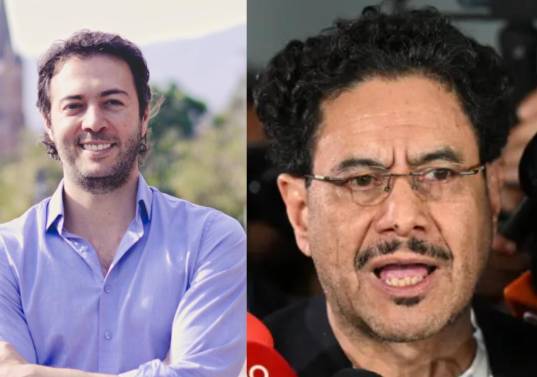 Daniel Quintero, exalcalde de Medellín, e Iván Cepeda, senador y candidato presidencial. Fotos: cortesía y AFP