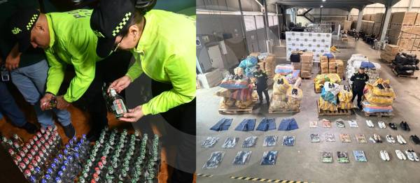 Últimos golpes al contrabando antes de Año Nuevo: incautaron 7.190 prendas de vestir y 339 botellas de licor en Medellín