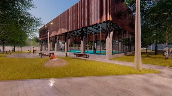 Así luce la cancha Cuatro Vientos tras 10 meses del inicio de obras. Era una intervención pensada para estar lista en cuatro meses, pero ni siquiera la placa está completamente terminada. FOTO Carlos Velásquez