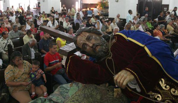 Semana Santa en iglesias del centro Veracruz y Candelaria. FOTO: Archivo EL COLOMBIANO Hernán Vanegas