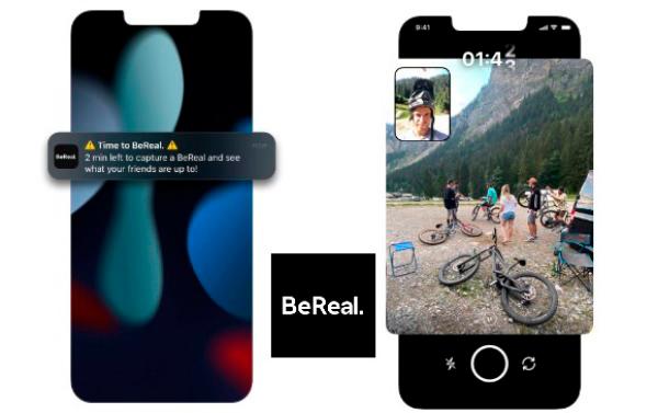 Aplicación BeReal. FOTOS Cortesía