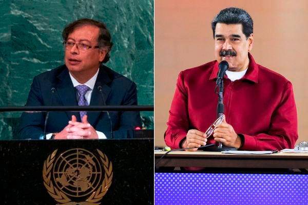 El presidente de Colombia, Gustavo Petro, y Nicolás Maduro se reunirán el lunes 26 de septiembre en la frontera entre los dos países. FOTO: Cortesía Presidencia y Twitter @NicolasMaduro