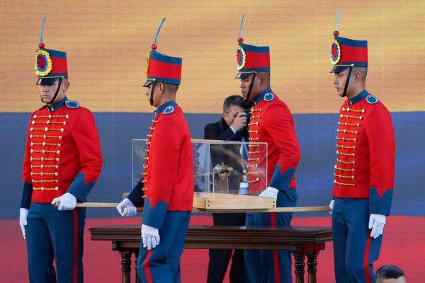 La espada de Bolívar estará en un nuevo lugar en la Casa de Nariño. FOTO: EFE