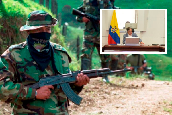 Según Petro, la suspensión del cese al fuego bilateral se efectuará únicamente en Meta, Caquetá, Guaviare y Putumayo, lugares donde en las próximas 72 horas se reactivarán todas las operaciones ofensivas. FOTO: JAIME PÉREZ/PRESIDENCIA