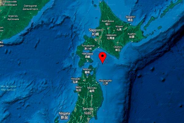 El sismo de Japón se presentó frente a dos localidades costeras. FOTO: Tomada de Google Earth
