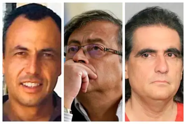 Carlos Alberto Gutiérrez Robayo (izq)., Gustavo Petro y Saab. Foto: redes sociales