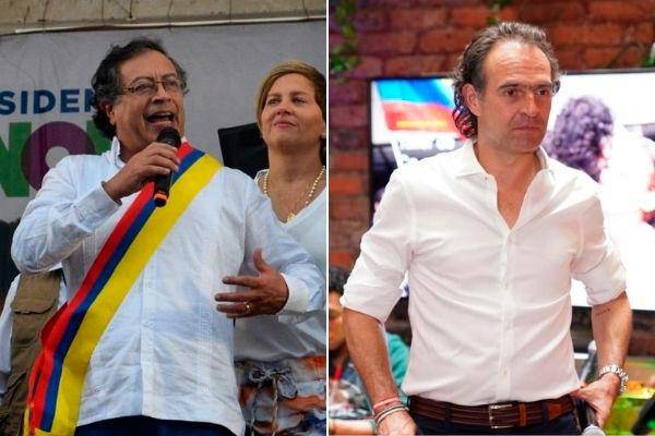 Gustavo Petro aún no logra adelantar a Federico Gutiérrez en Antioquia y el Eje Cafetero. FOTOS: Campañas