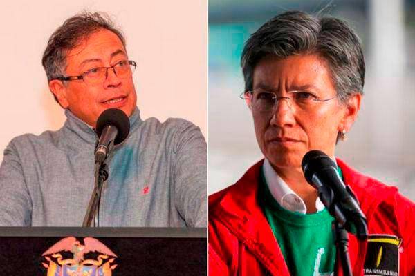 El presidente, Gustavo Petro, se reunirá este martes con la alcaldesa de Bogotá, Claudia López. FOTOS: Cortesía y Colprensa