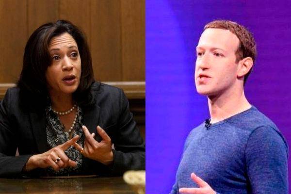 Harris y Zuckerberg son señalados de crear una agenda “rusófoba”. Foto: Getty y Archivo