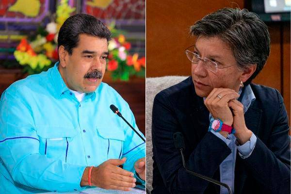 La alcaldesa de Bogotá, Claudia López, el pidió al régimen de Nicolás Maduro penalizar a los integrantes del Tren de Aragua y capturar a los integrantes de Los Maracuchos. FOTO: Twitter Nicolás Maduro y Presidencia