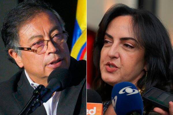 El presidente Gustavo Petro y la senadora María Fernanda Cabal chocaron por la “igualdad”. FOTO: Cortesía Presidencia y Colprensa