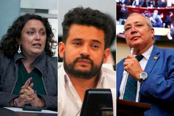 Los senadores Angélica Lozano, Inti Asprilla e Iván Name son los candidatos a ala Presidencia del Senado de la Coalición Alianza Verde Centro Esperanza. FOTOS: Colprensa