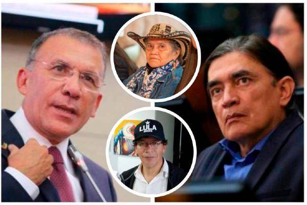 Tras las elecciones legislativas de marzo pasado, la alianza del Pacto Histórico logró 20 curules. Catalina Pérez y Carlos Benavides (destacados con círculos en la imagen) serían los que remplazarían a Barreras (izquierda) y a Bolívar (derecha). /FOTO: EFE-COLPRENSA-TWITTER-FACEBOOK