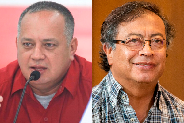 Diosdado Cabello pidió que se garantice la seguridad de Gustavo Petro. FOTOS: EFE Y ARCHIVO EC