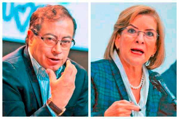 El presidente Gustavo Petro y la procuradora Margarita Cabello discuten por un contrato relacionado con el Metro de Bogotá. Foto: COLPRENSA