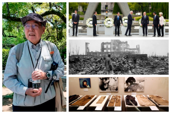 En Hiroshima se construyó un museo para mantener viva la memoria de las víctimas de la bomba atómica y Masao trabaja allí. Los líderes del G7 se reunieron en Hiroshima este fin de semana y hablaron de nuevas sanciones contra la Rusia de Vladimir Putin. FOTO GETTY