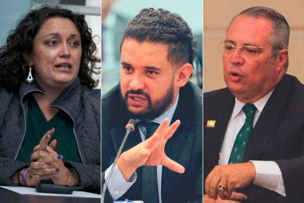Angélica Lozan, Inti Asprilla e Iván Name, senadores de la Alianza Verde. FOTOS: Colprensa y El Colombiano