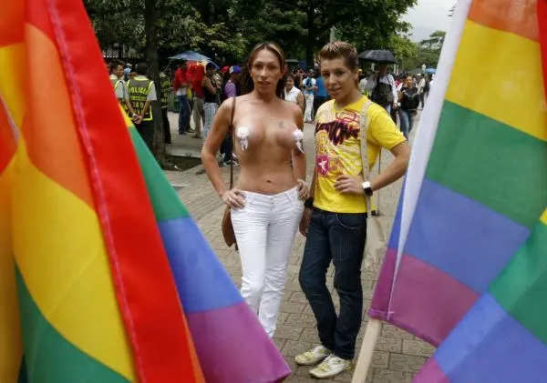 Marcha del orgullo gay en medellín. Personajes: Fecha de evento. Foto: Esteban Vanegas.