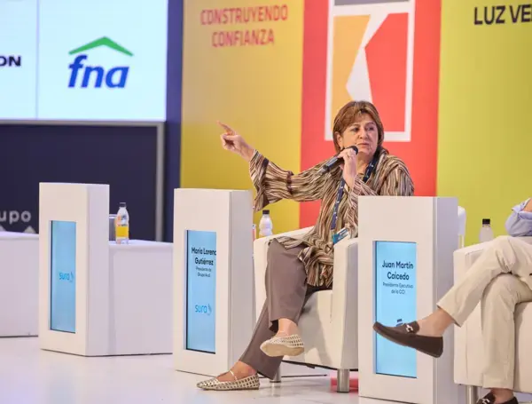 María Lorena Gutiérrez, presidenta del Grupo Aval, en el Congreso de la CCI. FOTO: Cortesía CCI.