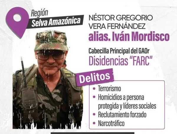 Iván Mordisco estaría “herido y en movimiento” tras bombardeo en Vaupés