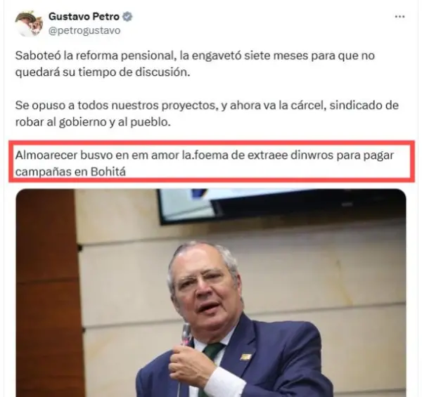 ¿Petro habla en lenguas? La curiosa frase del presidente en su cuenta de X 