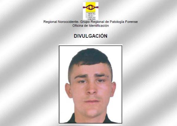 Leider de Jesús Duque García de 21 años es el hombre que apareció muerto en el embalse. FOTO: Cortesía. 