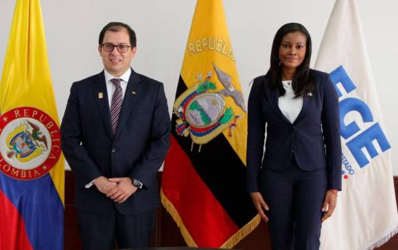 El fiscal Barbosa se entrevistó con su homóloga de Ecuador, Diana Salazar. FOTO: Cortesía