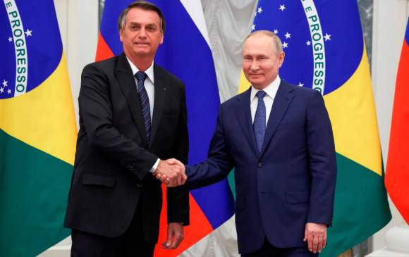 Jair Bolsonaro viajó a Rusia para reunirse con Vladimir Putin. FOTO: EFE