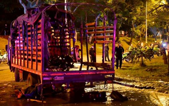 La explosión dejó heridos a 13 integrantes del Esmad. FOTO: COLPRENSA.