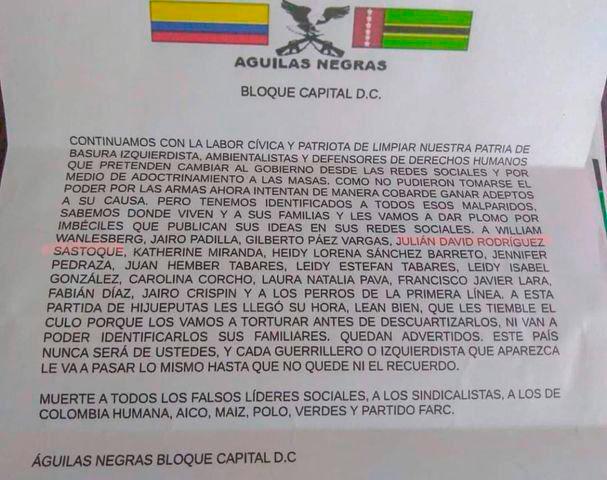 Líderes de la oposición y promotores del paro denuncian amenazas