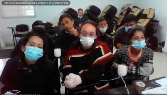 Los procesados asistieron a la audiencia de control de garantías de manera virtual. Foto: Colprensa.