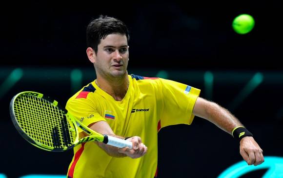 Nicolás Mejía tuvo un buen primer set, pero no le alcanzó para ganar. FOTO EFE