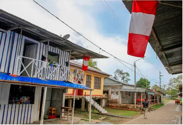 Isla Santa Rosa, en el río Amazonas, centro de la disputa territorial entre Colombia y Perú y escenario de la reciente detención de dos ciudadanos colombianos. Foto; EL COLOMBIANO.