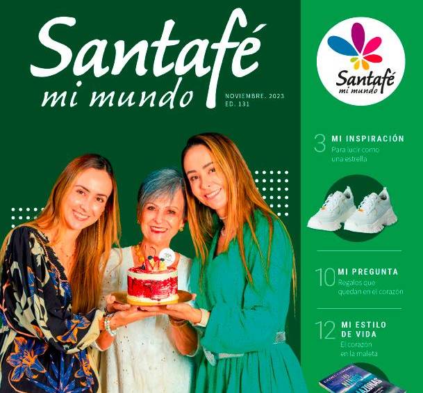 Dulce Avellana, una marca familiar, es la portada de la revista del Centro Comercial Santafé Medellín. FOTO: CORTESÍA