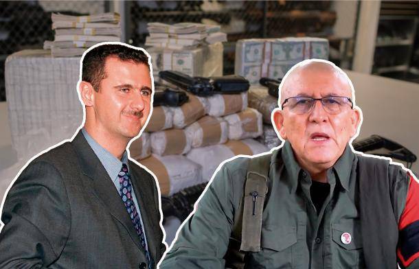 Bashar al-Asad, el derrocado dictador de Siria, y Eliécer Chamorro (“Antonio García”), el comandante del ELN. FOTOS<b> ARCHIVO</b>