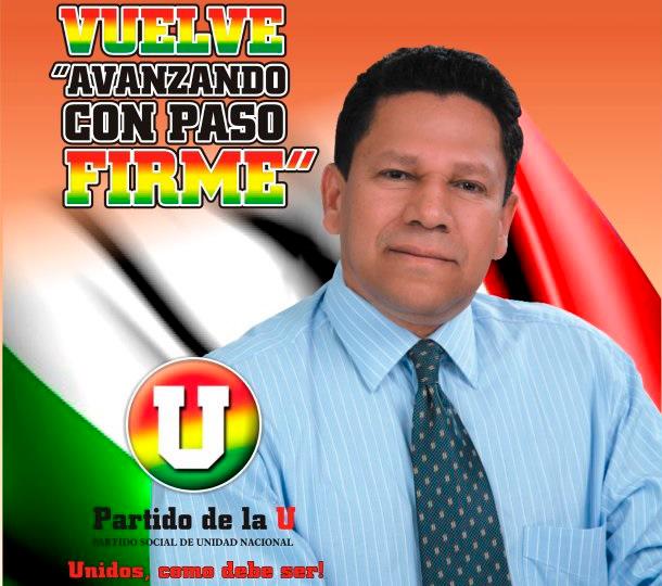 Este fue el afiche de la campaña política de Luis Eduardo Ochoa, para su segundo mandato en Guarne. FOTO: CORTESÍA.