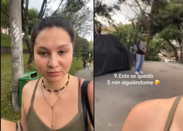 Los episodios ocurrieron entre las comunas Robledo y Picacho mientras la francesa caminaba. Imagen: captura de video, redes sociales. 
