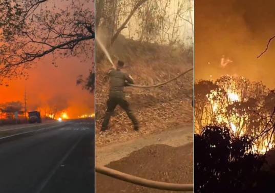 Incendios no dan tregua en Tolima: 24 focos permanecen activos y hay más de 30.000 hectáreas afectadas. FOTOS: Capturas de video 