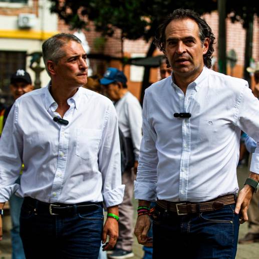 El gobernador electo de Antioquia Andrés Julián Rendón (izquierda) y el alcalde electo de Medellín Federico Gutiérrez Zuluaga (derecha). FOTO<b><span class="mln_uppercase_mln"> Julio César Herrera</span></b>
