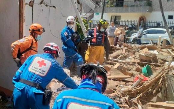 La casa quedó en ruinas por la explosión. Foto: Cortesía. 